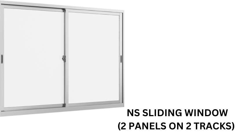NS Sliding Window (2 panels on 2 tracks)